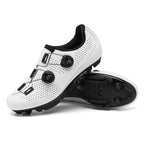 Unisex Fietsschoenen met Perforatie en Dubbele Draaisluiting