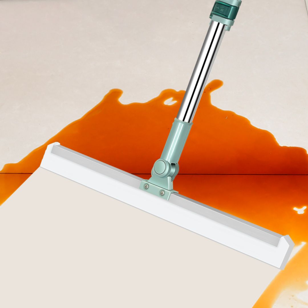 Vloerwisser Met Siliconen Borstel En Ergonomische Steel Voor Dagelijkse Reiniging