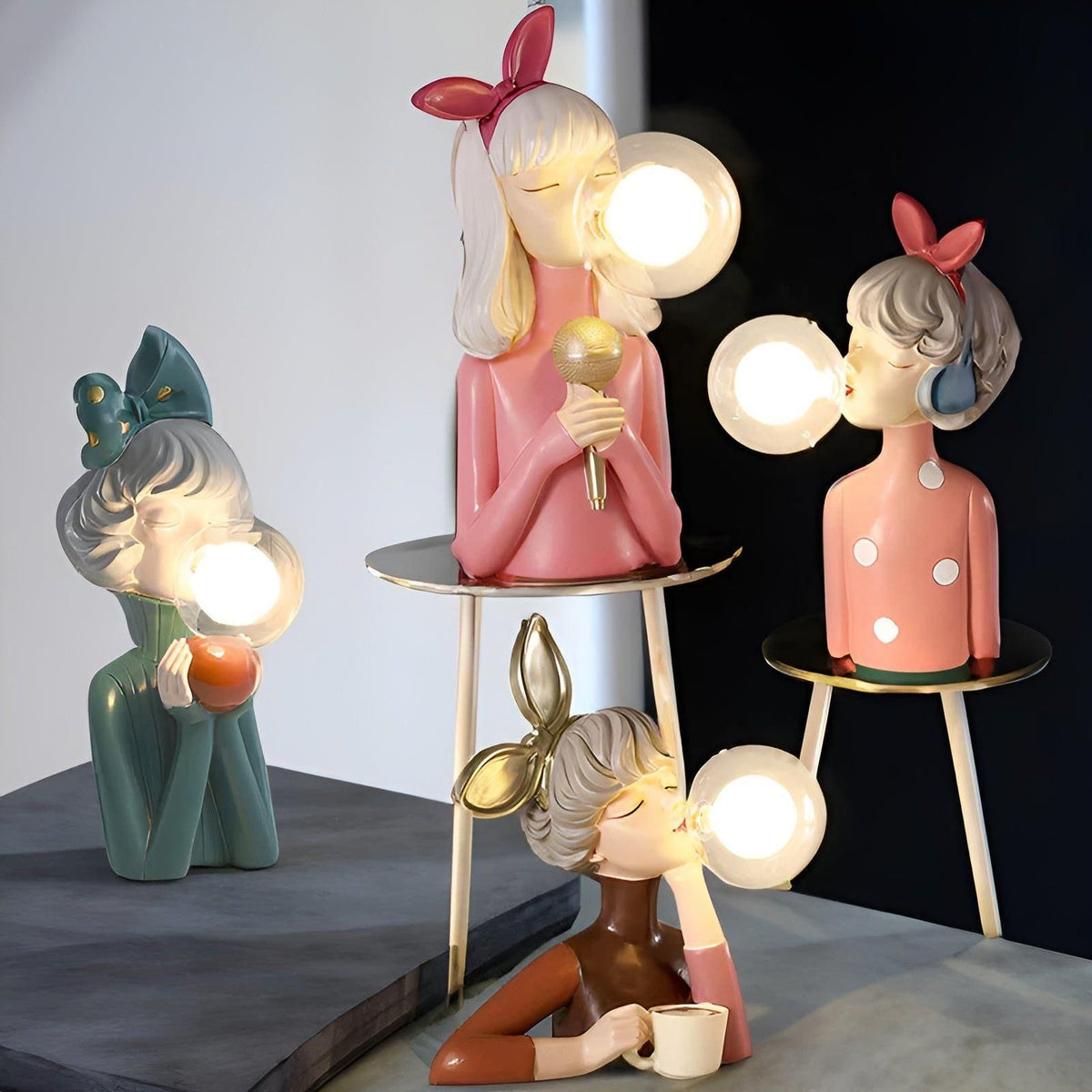 Decoratief Nachtlampje Met Bubbeldesign En LED-Verlichting