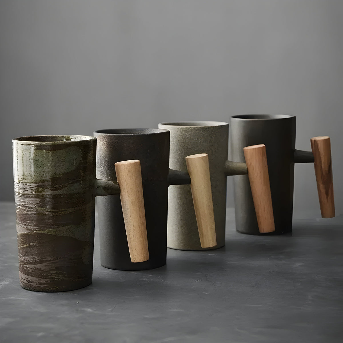 Japanse Keramische Koffiemok Met Minimalistisch Design