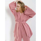 Dames Kimono Pyjamaset Met Lange Broek
