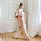 Dames Kimono Pyjamaset Met Lange Broek