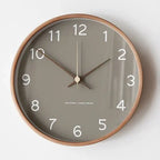 Houten Wandklok met Stil Quartzuurwerk