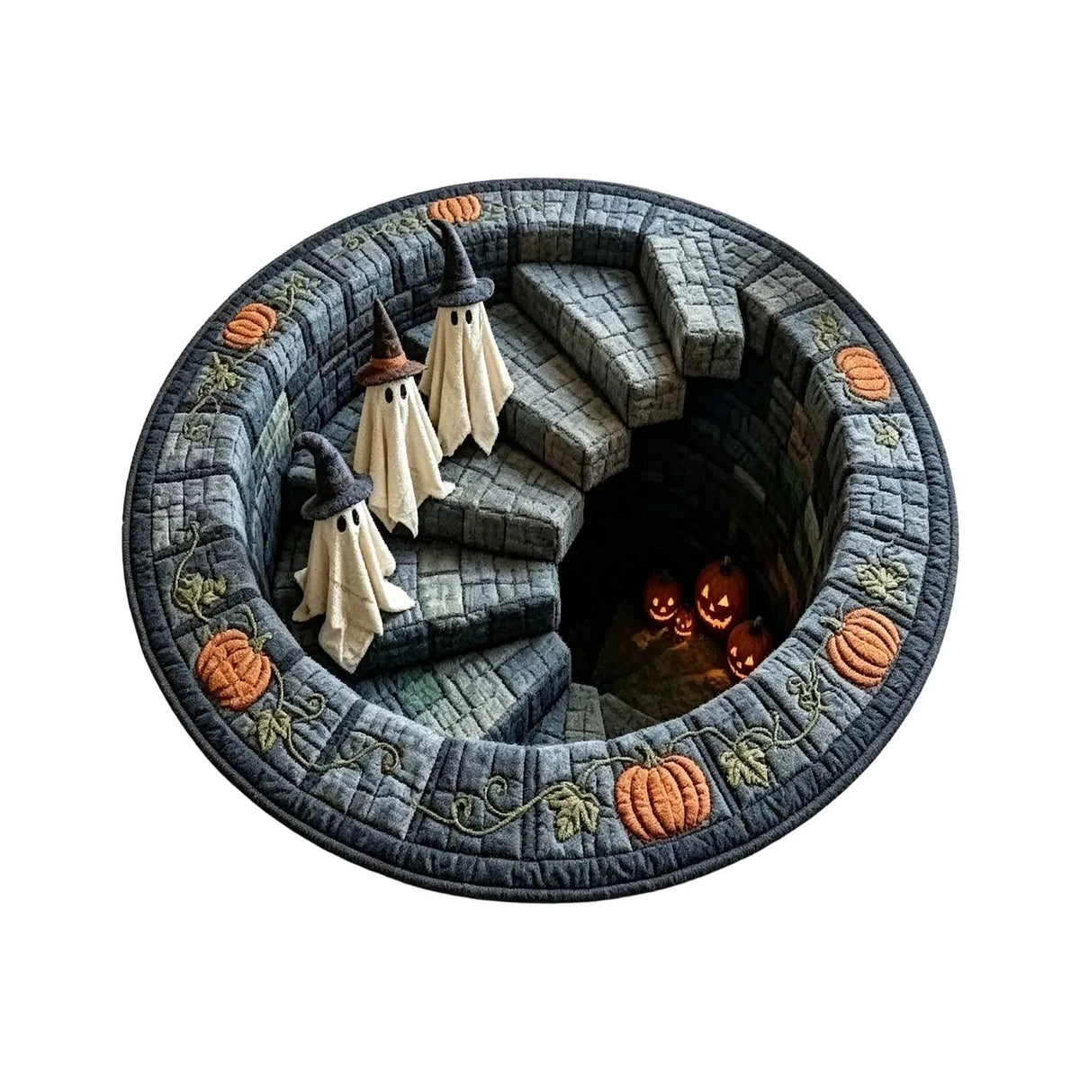 Ronde Decoratieve Mat Met Zachte Veloursstructuur Voor Comfortabele Veilige Binnenvloeren