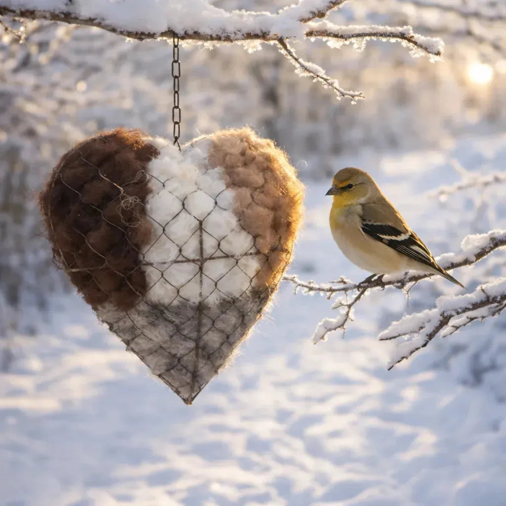 Nestenhart Met Alpakavezels Voor Buitenplaatsen En Veilige Vogelnestbouw