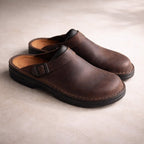 Unisex Orthopedische Leren Slippers met Verstelbare Band voor Dagelijks Comfort