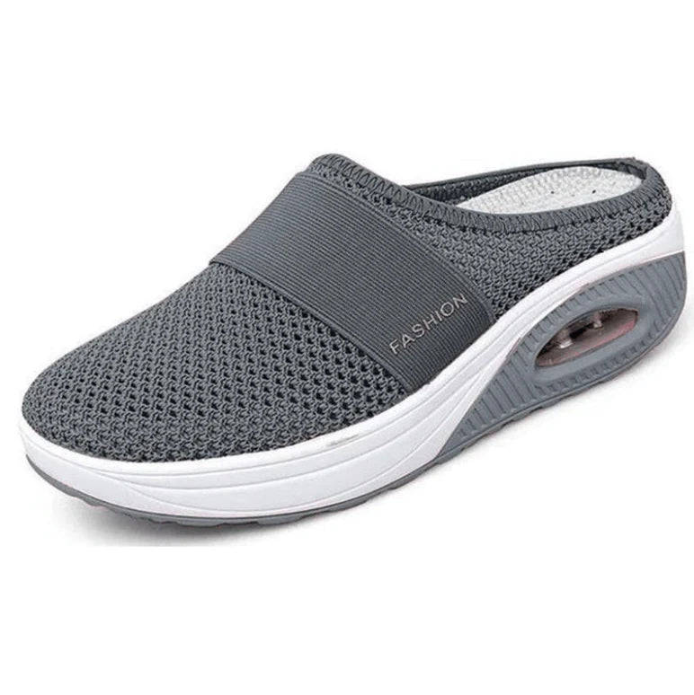 Dames schoenen met luchtkussen zool en ronde teen