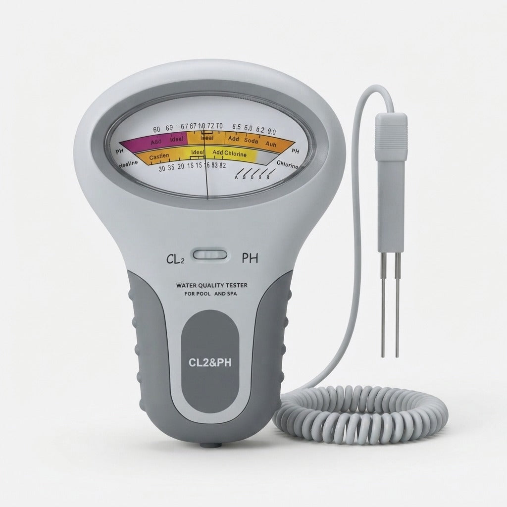 Watermeter met pH‑ en Chloorweergave voor Zwembad en Bubbelbad