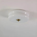 Art Deco Plafondlamp Met Gelaagde Glazen Kap