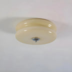 Art Deco Plafondlamp Met Gelaagde Glazen Kap