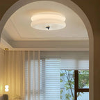 Art Deco Plafondlamp Met Gelaagde Glazen Kap