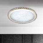 Plafondlamp Modern Kristal met Ronde Kap en Kristalrand