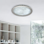 Plafondlamp Modern Kristal met Ronde Kap en Kristalrand