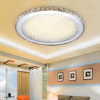 Plafondlamp Modern Kristal met Ronde Kap en Kristalrand