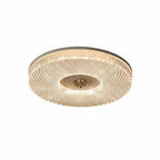 Moderne Plafondlamp Met Kristalpatroon En Dimbare LED Verlichting