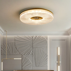 Moderne Plafondlamp Met Kristalpatroon En Dimbare LED Verlichting