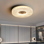 Moderne Plafondlamp Met Kristalpatroon En Dimbare LED Verlichting