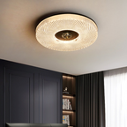 Moderne Plafondlamp Met Kristalpatroon En Dimbare LED Verlichting