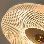 Moderne Plafondlamp Met Kristalpatroon En Dimbare LED Verlichting