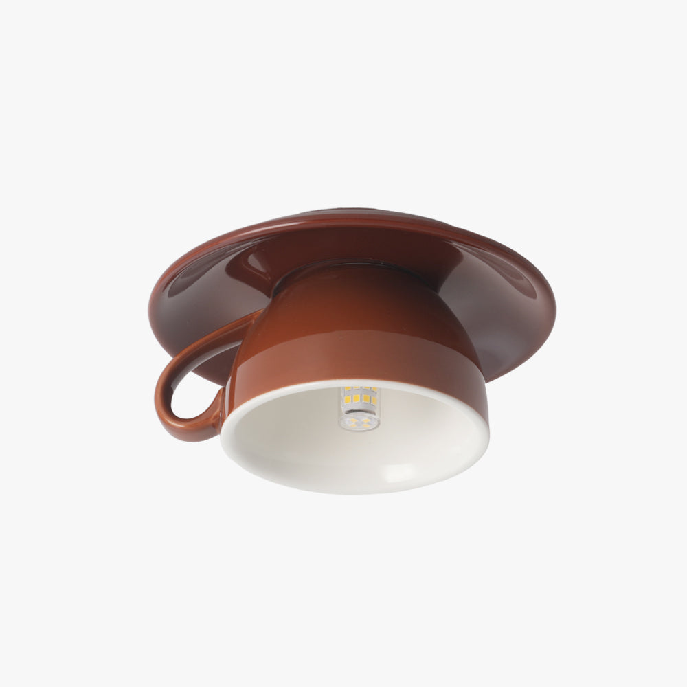 Retro Plafondlamp Met Speels Kopjesdesign Voor Unieke Interieurverlichting