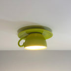 Retro Plafondlamp Met Speels Kopjesdesign Voor Unieke Interieurverlichting