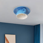 Retro Plafondlamp Met Speels Kopjesdesign Voor Unieke Interieurverlichting