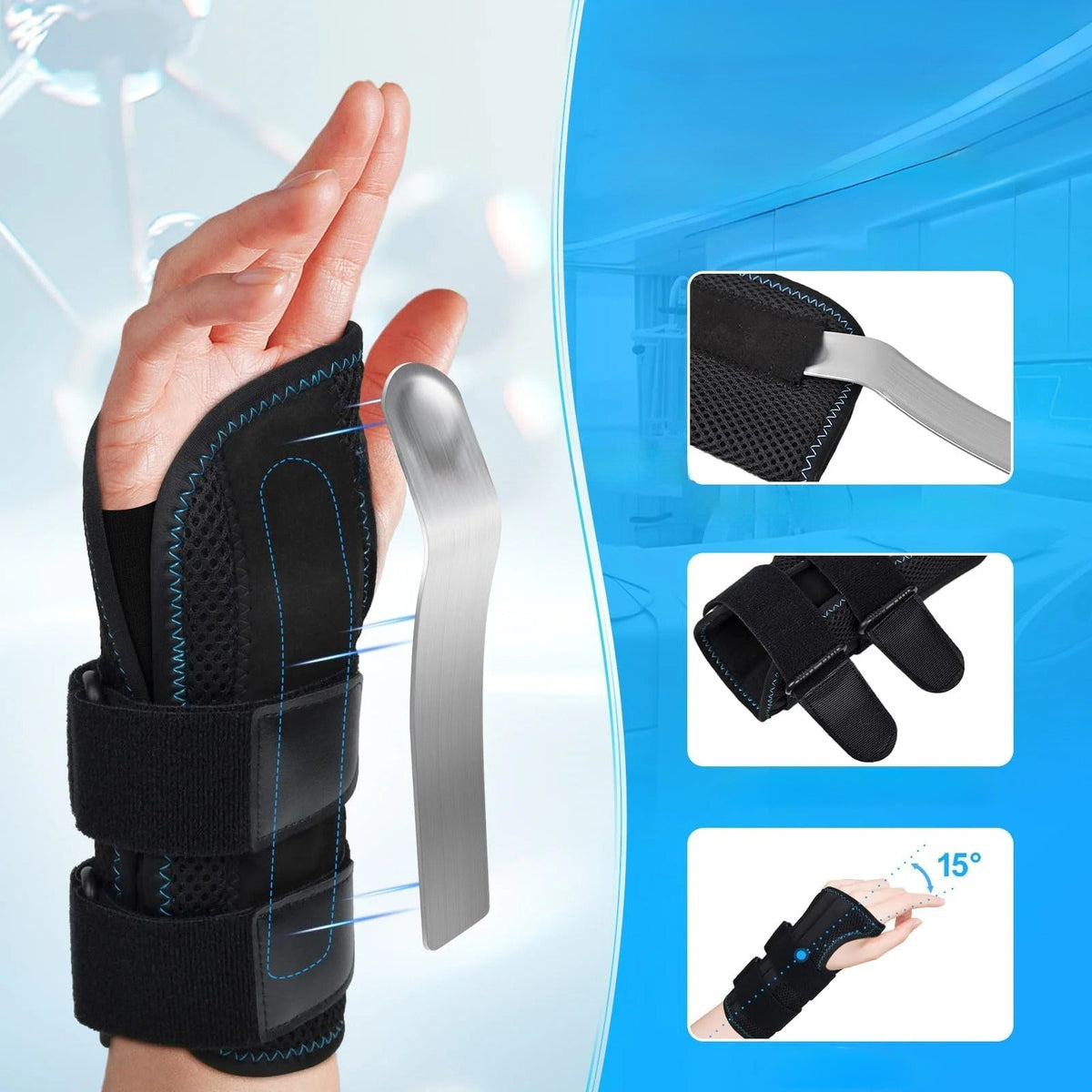 Polsbrace Met Spalk Voor Extra Stabiliteit En Ondersteuning Tijdens Dagelijks Gebruik