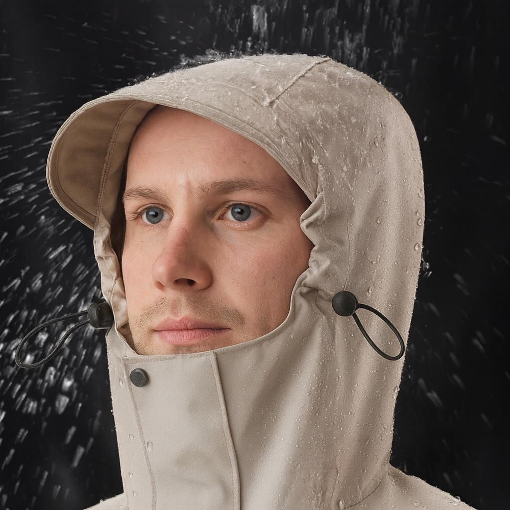 Lange Regenponcho Met Waterdichte Constructie En Comfortabele Volledige Bedekking