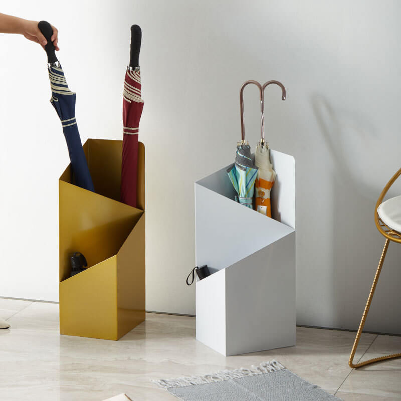Metalen Parapluhouder Met Scandinavisch Ontwerp En Geometrische Constructie
