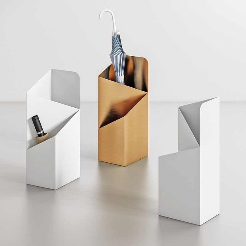 Metalen Parapluhouder Met Scandinavisch Ontwerp En Geometrische Constructie