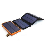 Opvouwbare powerbank met zonnepanelen en dubbele USB-uitgang