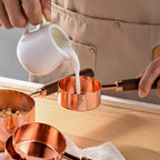 Premium Maatbeker Set Van RVS En Eikenhout