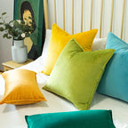 Kussenhoes Met Zachte Velours En Luxe Flanellen Rand