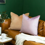 Kussenhoes Met Zachte Velours En Luxe Flanellen Rand