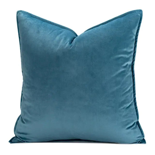 Kussenhoes Met Zachte Velours En Luxe Flanellen Rand
