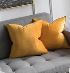 Kussenhoes Met Zachte Velours En Luxe Flanellen Rand