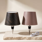 Kegelvormige Tafellamp met Acrylbody en Metalen Basis