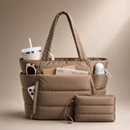 Puffer Tote Tas met Licht Gewicht en Ruime Indeling