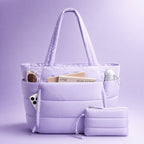 Puffer Tote Tas met Licht Gewicht en Ruime Indeling