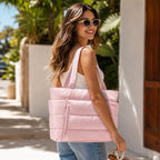 Puffer Tote Tas met Licht Gewicht en Ruime Indeling