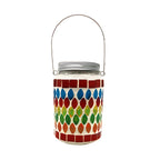 Solar Buitenlamp Met Gekleurd Glas En Sfeervolle Lichtpatronen