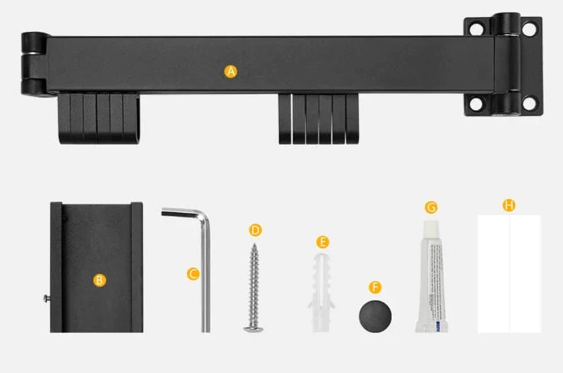 Intrekbaar Droogrek Met Wandmontage En 360° Rotatie