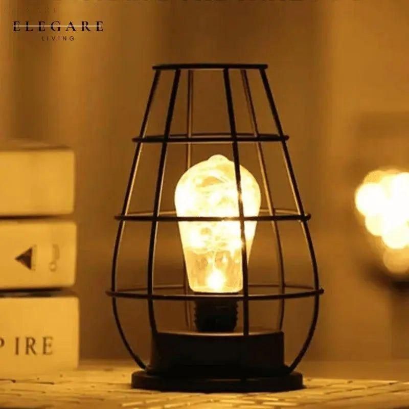 Retro Tafellamp Met Decoratieve LED Verlichting