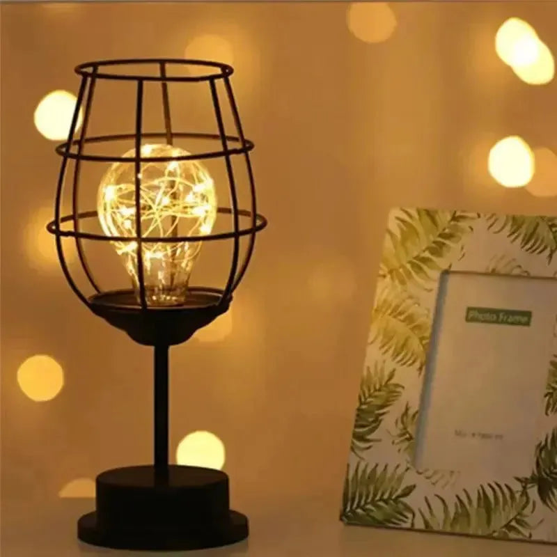 Retro Tafellamp Met Decoratieve LED Verlichting