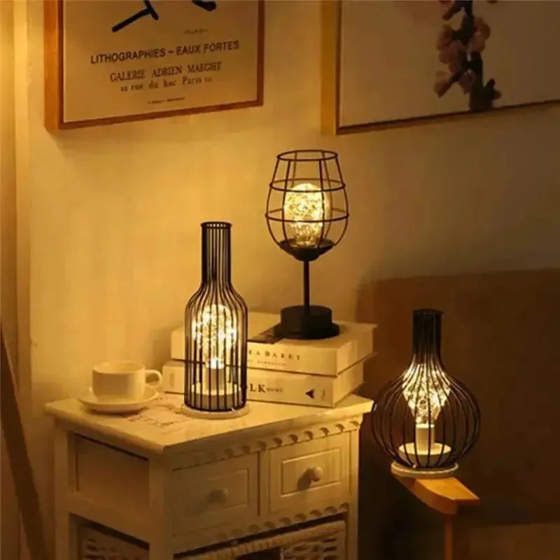Retro Tafellamp Met Decoratieve LED Verlichting