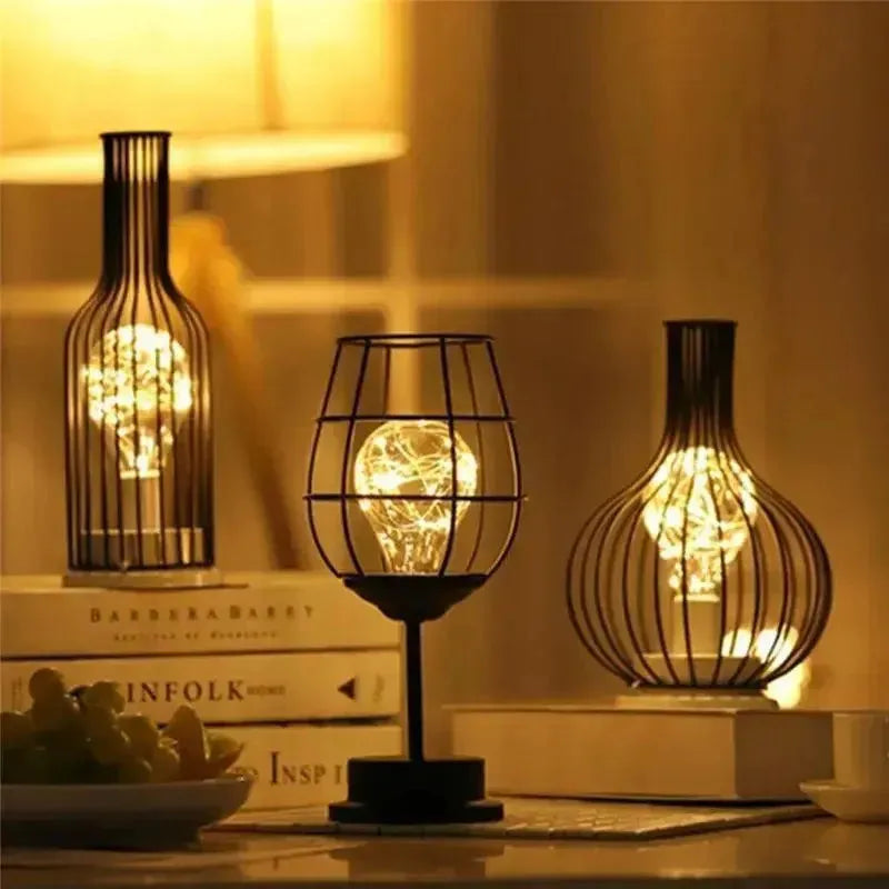 Retro Tafellamp Met Decoratieve LED Verlichting