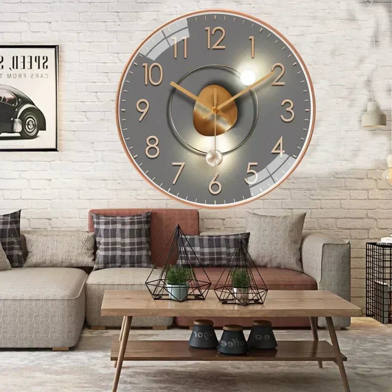 Ronde Wandklok Met Stil Quartz Uurwerk En Grote Cijfers