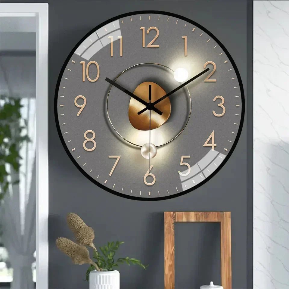Ronde Wandklok Met Stil Quartz Uurwerk En Grote Cijfers