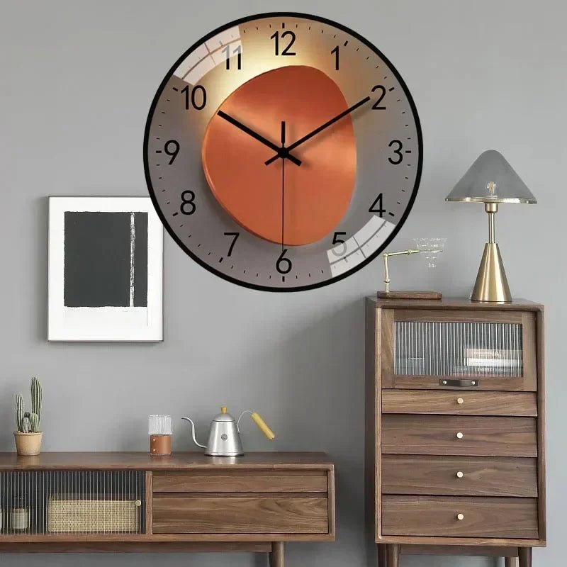 Ronde Wandklok Met Stil Quartz Uurwerk En Grote Cijfers