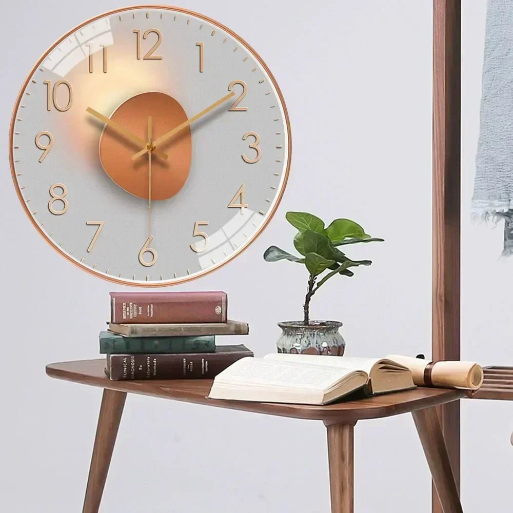 Ronde Wandklok Met Stil Quartz Uurwerk En Grote Cijfers